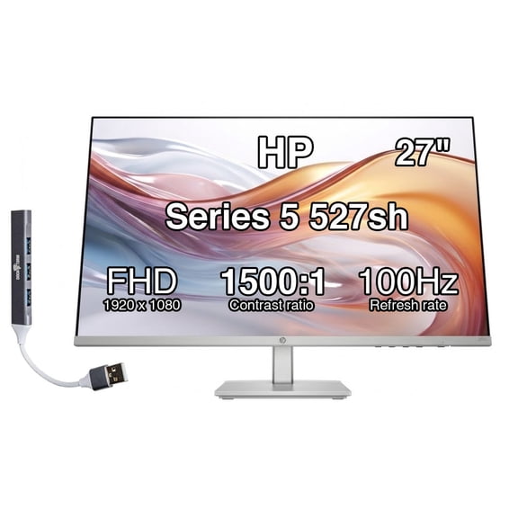 HP Series 5 527sh 27" FHD IPS Monitor 5ms, 300 Nits, 94C50AA#ABA w/DKZ Hub