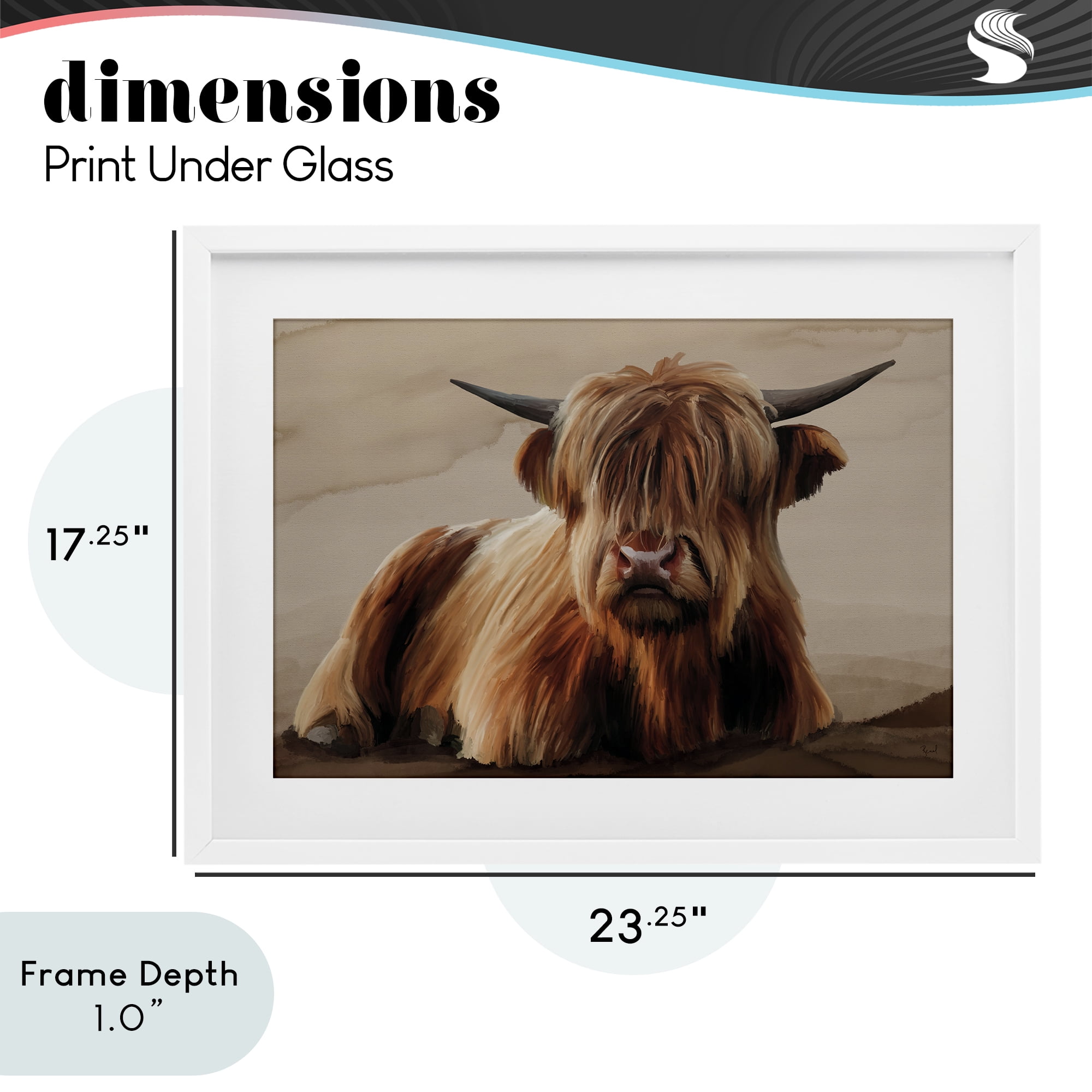 Stupell Industries Got My Hair Done Cattle White Framed Print Under Glass, design by Renel Peters