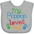 thumbnail image 3 of Inktastic My Poppop Loves Me Grandchild Boys or Girls Baby Bib, 3 of 4