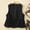 Black, variant on DuoJiaJ Vest Outerwear for Women, Round Neck Ruffled Edge Loose Fit Brown XXL