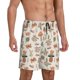thumbnail image 2 of Balery Forest Mushrooms Insects Pantalones cortos de pijama de punto de algodón para hombre con cinturilla y bolsillos-3X-Large, 2 of 6