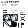 thumbnail image 7 of TRYX L-P280A-AS2M-G0K Panorama 280 Muti-Compatible ARGB AMOLED L-Shaped 3D Anamorphic Display Custom AIO Cooler (Black), 7 of 7