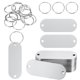 thumbnail image 1 of 20 Piezas de Placas de Metal para Estampado, Etiquetas de Nombre de 2 pulgadas, Placas de Acero Inoxidable con 2 Agujeros para Llaveros para Grabado de Etiquetas de Collares de Perro., 1 of 6