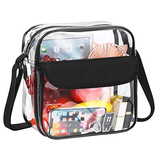 Clear Bag Stadium Approved for Women,Crossbody Bag Purse Shoulder Bags with Front Pocket and Adjustable Strap for Concerts Festival Sports Events,Clear