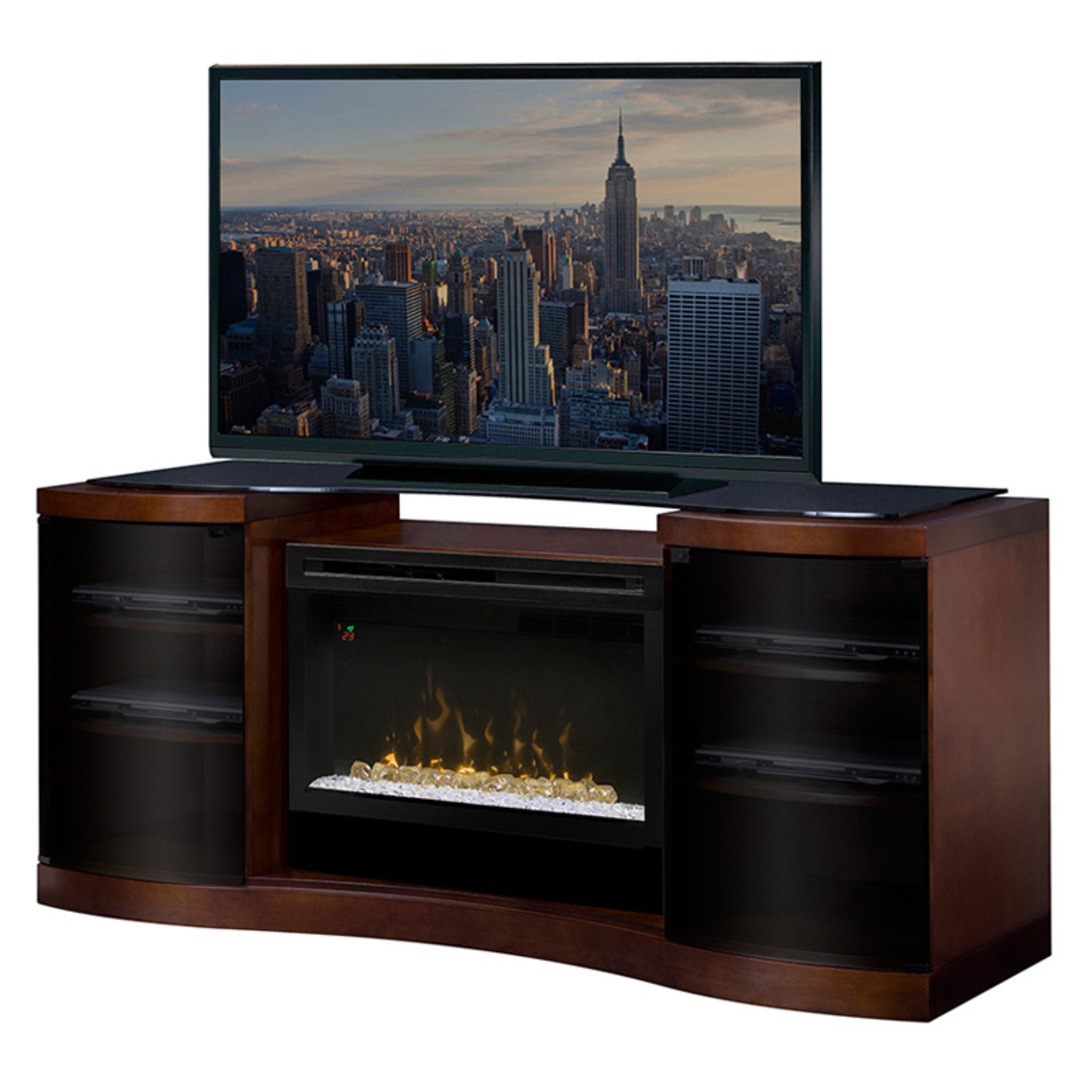 Dimplex Acton Media Console Electric Fireplace With Logs for TVs up to