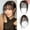 Dark brown, variant on Komiseup Clip In Bangs All Real Hair Semi-Hand-Woven Brown Bangs Fringe With Temples Hairpieces For Women Curved Bangs For Daily Wear