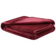 thumbnail image 1 of Manta Cama Manta para Sofá de Franela Lana Reversible PiccoCasa 100% Microfibra Suave Caliente Borgoña 80x100cm, 1 of 8