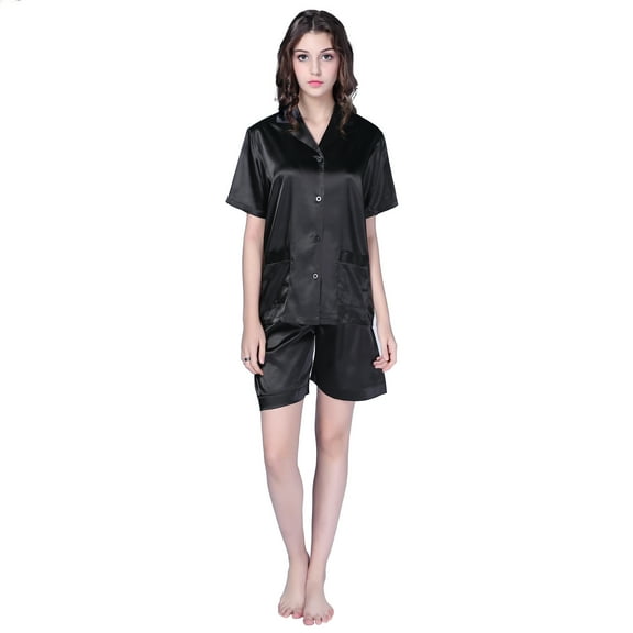Richie House Women's Satin Sleepwear Set with Shorts RHW2739