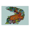 thumbnail image 2 of Fish Cutting Board, Big Fish with Bunch of Underwater Sea Creatures Animal Ocean Coral Reef Fun, Decorative Tempered Glass Cutting and Serving Board, Large Size, Multicolor, by Ambesonne, 2 of 5
