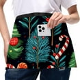 thumbnail image 4 of 3 Pack Christmas Crutch Server Aprons with 3 Pockets - Unisex Short/Half Waiter Waist Short Apron, 4 of 7