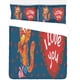 thumbnail image 1 of Juego de ropa de cama ABPHQTO de 3 piezas Funda nórdica gato encantador con 2 fundas de almohada decoración de la habitación, 1 of 4