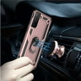 thumbnail image 4 of for Samsung Galaxy S21 FE /Fan Edition Hybrid Durable 360 Degree Rotatable Ring Stand Holder Kickstand Fit Magnetic Car Mount Cover ,Xpm Phone Case [Rose Gold], 4 of 6