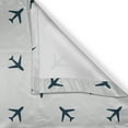 thumbnail image 6 of Ambesonne Airplane Grommet Curtain, Travel Stripes, 50" x 63", Petrol Blue Black White, 6 of 6