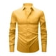 thumbnail image 2 of pstuiky camisetas de manga larga para hombre, Camisa informal de color liso con botones, manga larga, cuello vuelto, transpirable y elástica para hombre top de hombre m, 2 of 5