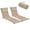 Beige, variant on Crestlive Products Outdoor Chaise Lounge Cushion, Thin Foldable Water-Resistant Patio Pool Chair Pad with Straps, 71" x 21", Beige