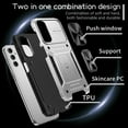 thumbnail image 5 of TECH CIRCLE Case for Samsung Galaxy A14 Phone Cover with Magnetic Kickstand + Metal Ring Holder + Lens Cover, Shockproof Hybrid PC+TPU Covers [360° Rotating Bracket] [Corner Protection] - Silver, 5 of 8