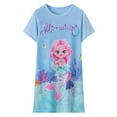 thumbnail image 3 of WIBACKER 3-14Y 2-Pack Girls Nightgowns Short Sleeve Nightdress Kids Cute Mermaid Nightie Dress Summer Pajamas, 3 of 12