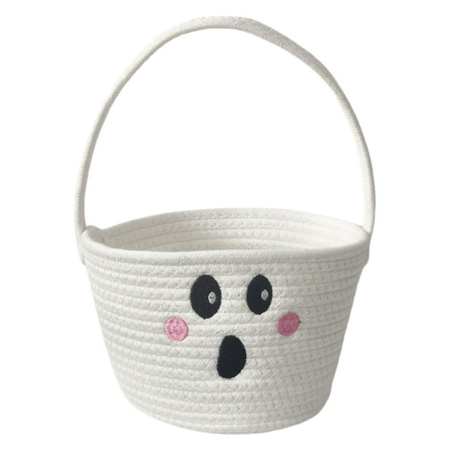 New Children's Halloween Storage Basket Portable Candy Cotton Rope Storage Basket Toy Basket