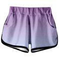 thumbnail image 4 of WOYY Little Girls Summer Outfits Gradient Short Sleeve T-Shirt Shorts Set, Sizes 6-7Y, 4 of 4