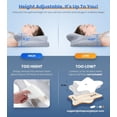 thumbnail image 5 of Ultra Pain Relief Cooling Pillow for Neck Support, Adjustable Cervical Pillow Cozy Sleeping, Odorless Ergonomic Contour Memory Foam Pillows, Orthopedic Bed Pillow for Side Back Stomach Sleeper, 5 of 8