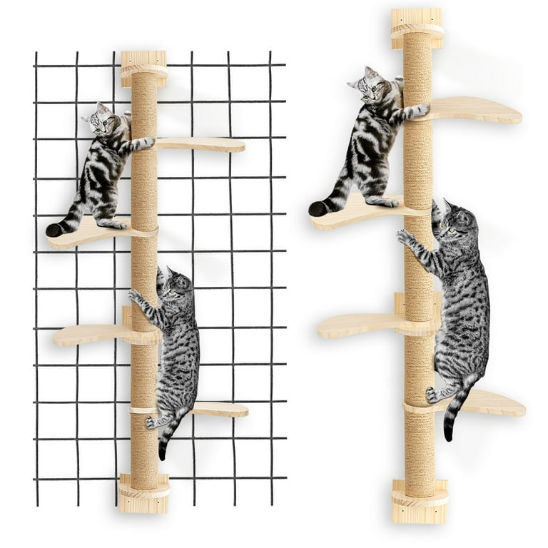 HomeLife Cat Climbing Frame, Wall-Mounted Cat Scratching Post, Cat