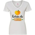 thumbnail image 3 of Inktastic Orlando Florida Orange in Heart Women's V-Neck T-Shirt, 3 of 5
