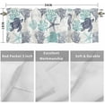 thumbnail image 3 of Kitchen Curtain Valance for Windows Nautical Theme Sea Turtle Coral 1 Panel, 54 x 18 Inch Rod Pocket Valance Window Treatments Short Curtains for Bathroom Bedroom, 3 of 6