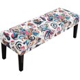 thumbnail image 1 of Funda de banco de comedor estampada Fundas de cojín de asiento de banco estampadas Funda de banco acolchada elástica Fundas de silla de comedor extraíbles y lavables para dormitorio y sala de estar, 1 of 4