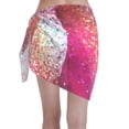 thumbnail image 2 of Disketp Purple Sparkling Women Swimsuit Cover Up Short Chiffon Summer Beach Sarong Bikini Wrap Skirt Bathing Suit, 2 of 7