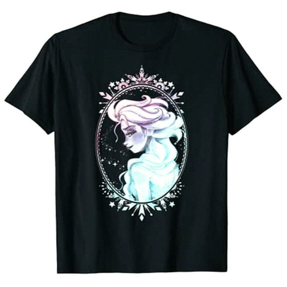 Disney Fozen Elsa Snow Queen Frame Junior Women's Graphic T-Shirt (XS)