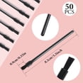 thumbnail image 2 of 50 Pcs Disposable Lip Brushes Nail Polish Brushes Lip Gloss Applicators Lipstick Wands Makeup Cosmetic Tools, Black, 2 of 5