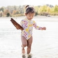 thumbnail image 3 of JAN & JUL Long Sleeve Swimming Suit for Baby Girl, UPF 50+ (18-24m, Strawberry), 3 of 6