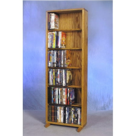 The Wood Shed Solid Oak 6 Row Dowel DVD Media Tower – 18 in. Wide The Wood Shed Solid Oak 6 Row Dowel DVD Media Tower – 18 in. Wide