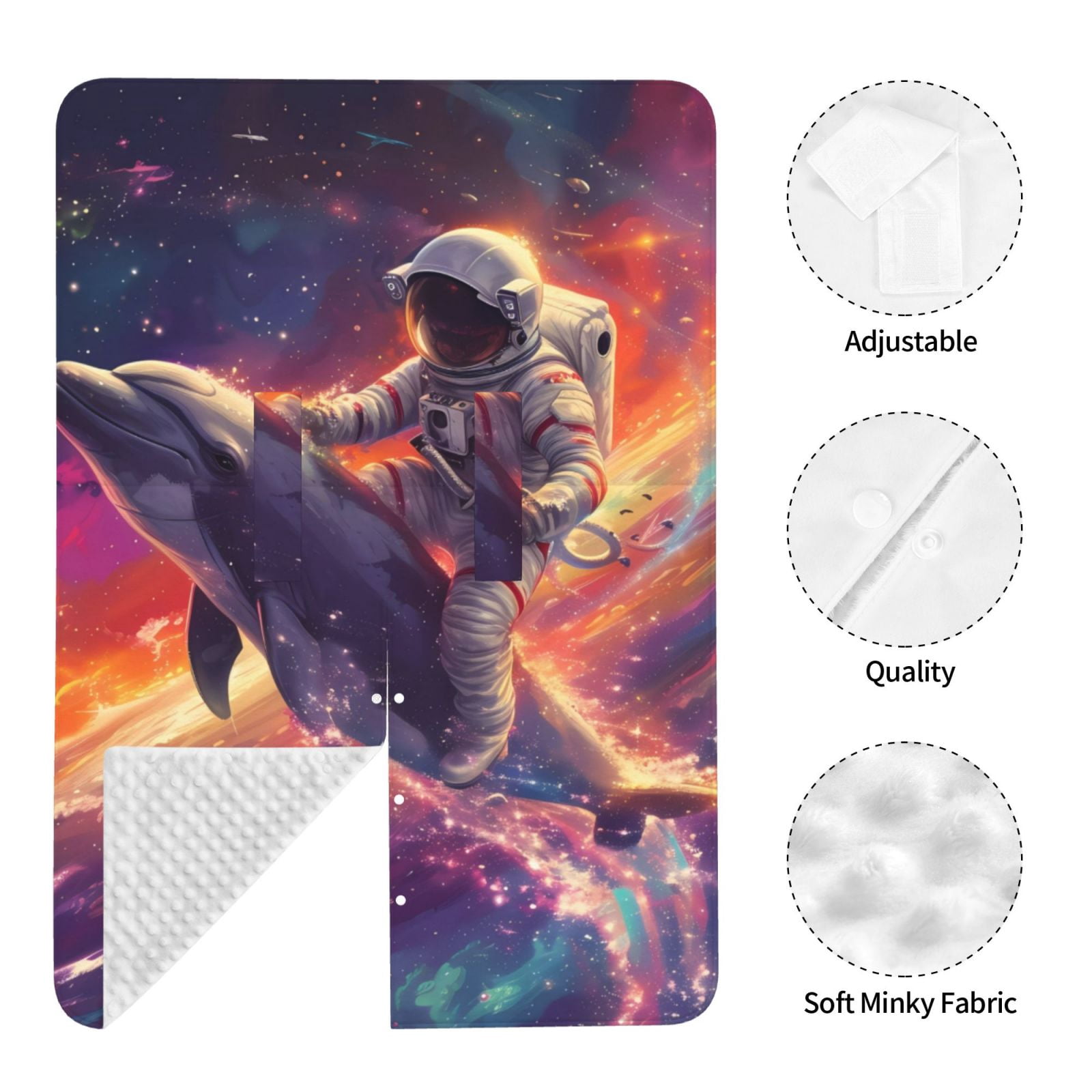 Naloa Astronaut Dolphin Baby Car Seat Cover, Breathable Baby Carrier Cover, Multiuse Baby Carrier Cover & Nursing Breastfeeding Cover
