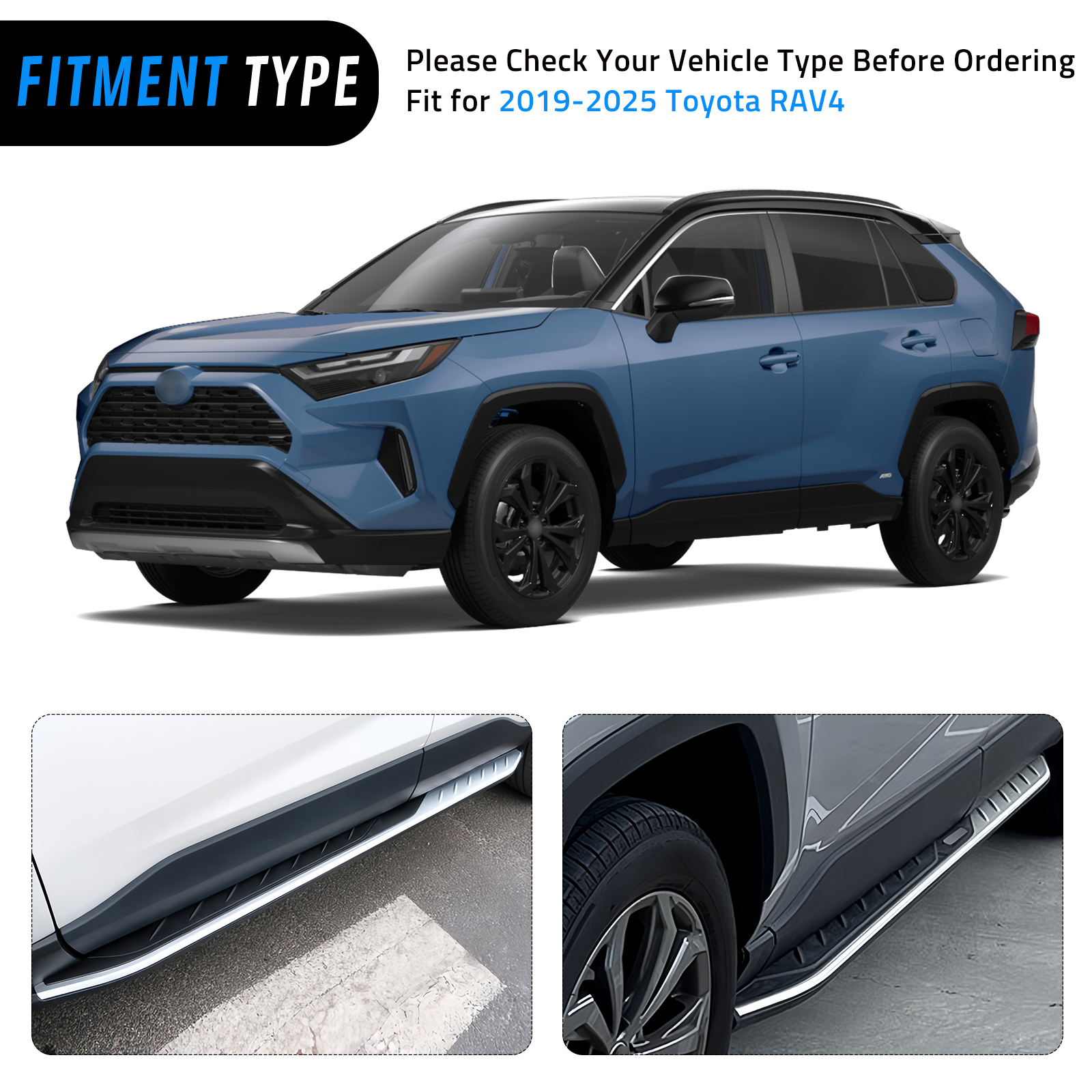 Foot Steps for Toyota RAV4 2019-2022 2023 2024 Running Boards Side Step nerf Bars Pedal Protector Accessories