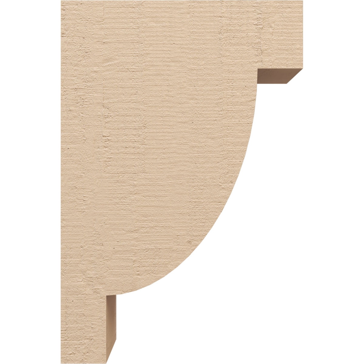 6"W x 12"D x 18"H Classic Alpine Rough Cedar Woodgrain TimberThane Corbel, Primed Tan