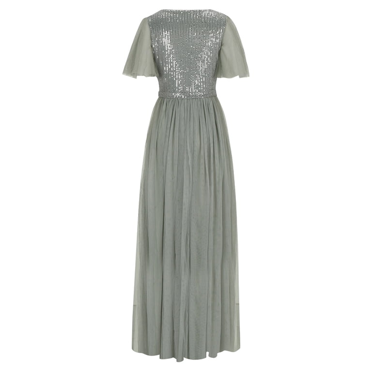 Dark Grey A Line Evening Gown: Sheer Neck Appliqued Plus Size Mother Of The Bride Dresses With Sleeves, Custom Made Prom Dresses From Redwhitebliss, $78.03