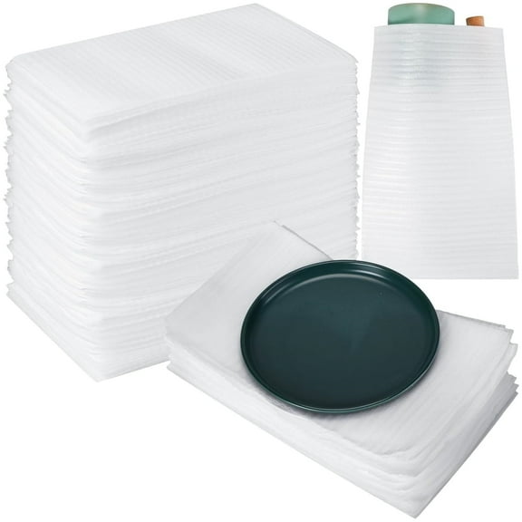 100 Pack Foam Wrap Cushion Pouches, 8”x 12" Cushion Foam Pouch, Foam Pouches, Foam Sheets Packing Sleeves for Moving Storage Packing and Shipping Supplies, Protect Fragile Items,Glasses, and Dishes