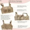 thumbnail image 6 of BIMEI Women Mastectomy Bra Breast Prosthesis with Pockets Wirefree Comfort Plus Size Everyday Bra 2442,Beige,36, 6 of 7
