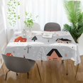 thumbnail image 3 of Yayeee Tablecloths 60" x 60" Rectangle Wrinkle Resistant Party Table Cover, Cartoon Red Houses, 3 of 8