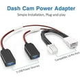 thumbnail image 3 of GPS Dash Cam Power Adapter, (14Pin Type A Connector)Mirror Camera Radar Charger Station GPS Dashcam Charger Cable for Select Toyota, 2005-2015 Tacoma and More with Auto-dimming Rearview Mirror, 3 of 9