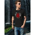 thumbnail image 2 of Realistic Heart W Flowers T-Shirt Men -Image by Shutterstock, Male Medium, 2 of 4