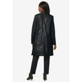 thumbnail image 2 of Jessica London Women's Plus Size Leather Swing Coat, 2 of 5