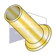 thumbnail image 2 of M8-1.25 x 5.00mm Large Flange Blind Threaded Inserts | Flat Head | METRIC | Open-End | Low Carbon Steel | Zinc Yellow Plated | Non-Ribbed (Quantity: 1000), 2 of 3