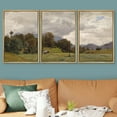 thumbnail image 2 of PixonSign Framed Wall Art Set Storm Cloud Pastoral Farm Field Nature Wilderness Modern Artwork Landscape Decor Abstract Fine Art Chic for Living Room, Bedroom, Office - 16"x24"x3 Panels Natural, 2 of 5