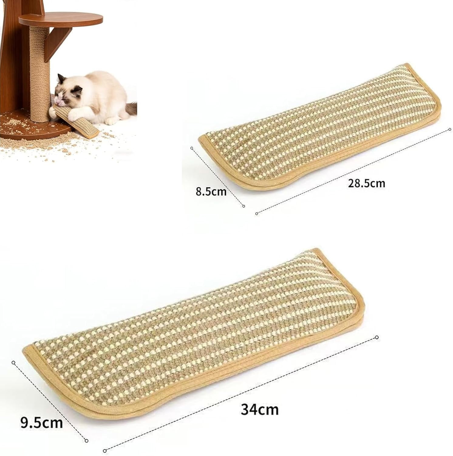 Interactive Refillable Catnip Chew Toy, Durable Sisal Kicker Pillow for Teething & Scratching, Suitable for Kittens & Adult Indoor Cats