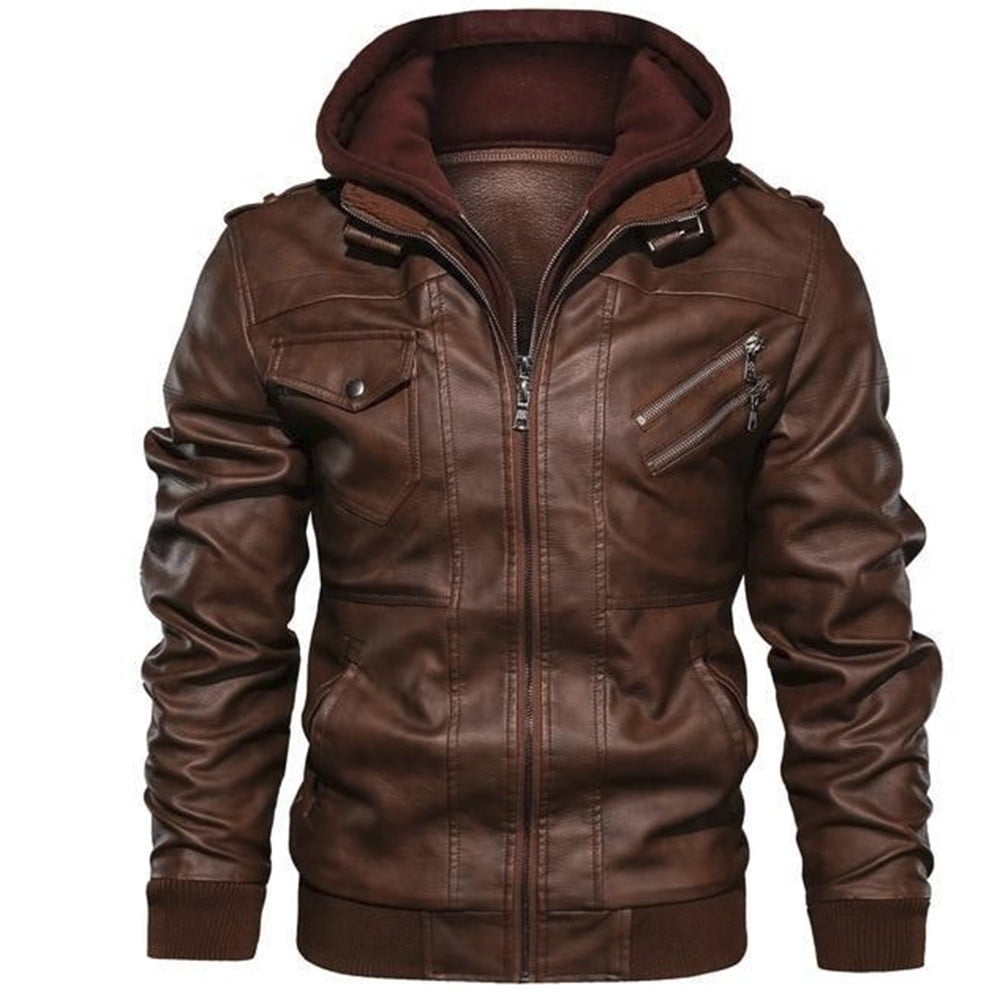 Cuir capuche homme hotsell