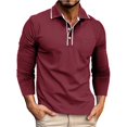 thumbnail image 3 of Men’s Lapel Button T-Shirt Casual Business Everyday Top, 3 of 8
