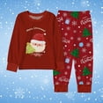 thumbnail image 2 of XDZJLR Christmas Pajamas For Kids Holiday Themed Boys And Girls Cozy Wear With Festive Print Xmas Pjs Red 6T, 2 of 3