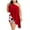 Red, variant on IROINNID Cocktail Dress for Women Wedding Guest Elegant Off Shoulder Short Sleeve Wedding Printed Wrap Bodycon Ruffle Summer Dresses Cocktail Dress,White